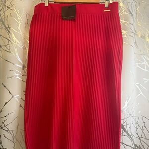 Marc New York Hot Pink Ribbed Pencil Skirt